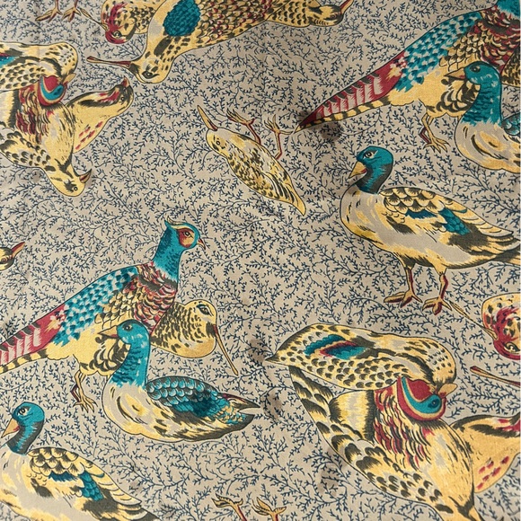 Other - Vintage Decorative Fabric Pheasant Bird Print 1 yard Cottagecore English Country